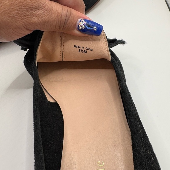 KATE SPADE Cosetta Too Black Suede Bow Loafers - Picture 6 of 10